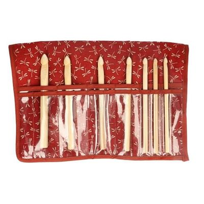 Seeknit - Seeknit Shirotake Red (15cm) Crochet Hook Set Large Size - 1 Piece