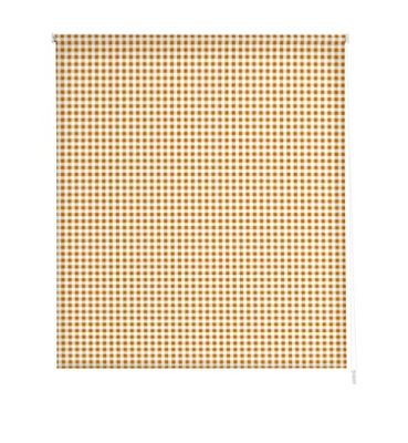 Estoralis | Cuisine | Store Enrouleur Moderne | Tissu translucide imprimé | Vichy-2 Orange | 80 x 180 cm. (Largeur/Hauteur) Taille du Tissu 77 x 175 cm. | Stores pour fenêtres et Portes