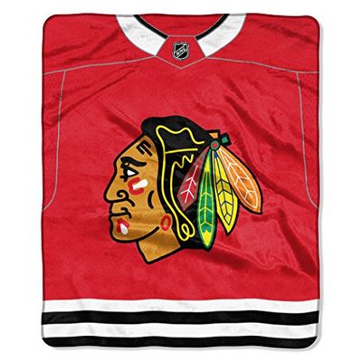 Northwest NHL Chicago Blackhawks Raschel filt, 50" x 60", Jersey