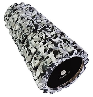 Sveltus 2516 Rullo di Massaggio Unisex Adulto, Nero/Bianco/Grigio