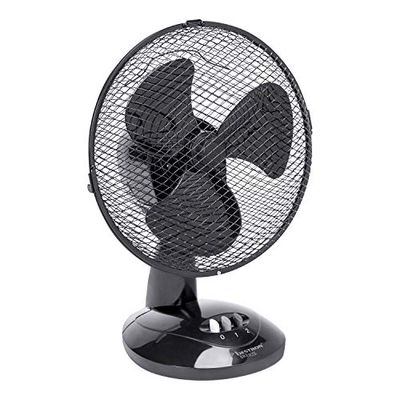 Bestron Ventoinha de mesa, função giratória, altura: 35,5 cm, Ø 27 cm, 30 W, preto