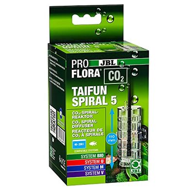 JBL PROFLORA CO2 TAIFUN SPIRAL 5, Réacteur à CO2, Pour Aquariums d'Eau Douce jusqu'à 200 L, Tuyau inclus.