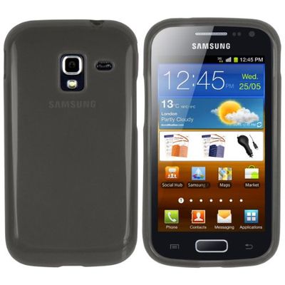 Mumbi cover compatibel met Samsung Galaxy Ace 2 mobiele telefoon case telefoonhoes, transparant zwart
