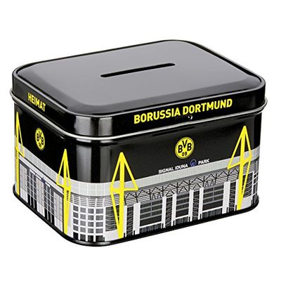 Borussia Dortmund, BVB-metalen spaarpot, zwart, geel, wit, 0