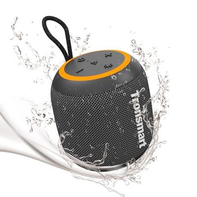 Tronsmart Altoparlante Bluetooth portatile con luci, vero accoppiamento stereo wireless e bassi migliorati, riproduzione 18H, altoparlante doccia impermeabile IPX7 e altoparlanti esterni