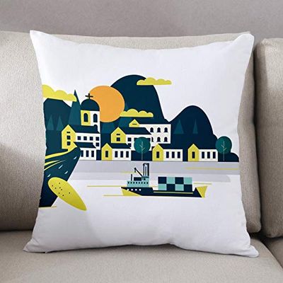 Bonamaison Copricuscini Decorativi da Letto, Polyester, Multicolor, 45x45