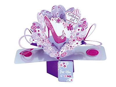 Suki Gifts POP140 Pop-up wenskaart, schoen/verjaardag, meerkleurig