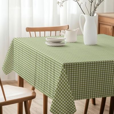 Martina Home Nappe avec Revêtement en Téflon Motif Petits Carreaux Vichy Pistache 100 x 140 cm