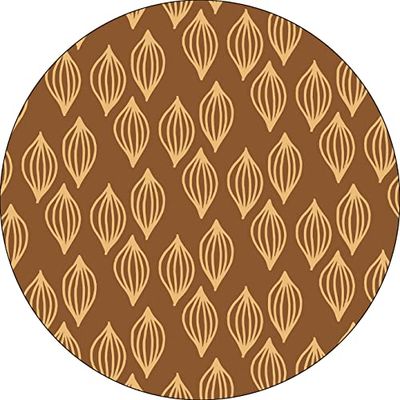 Bonateks, Round Digital Printed Mouse Pad, Non-Slip Base, for Office and Home, Diameter:22cm