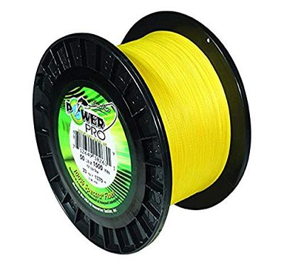 Power Pro 21100400100Y gevlochten spectra vezel vislijn, 40 lbs/100 yd, Hi-Vis geel