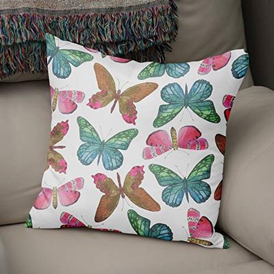 BonaMaison Fundas para Cojínes, Verde petróleo y Blanco Funda de Almohada Elegante y Suave para Sofá Coche Moderna Decoración del Hogar Habitación, 43x43 Cm - Diseñado y Fabricado en Turquía