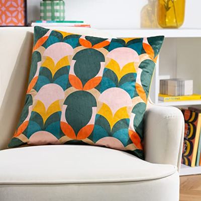 Heya Home Raeya Art Deco sammet fjäder rik fylld kudde