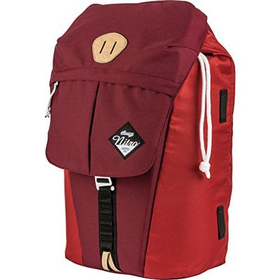 Nitro Cypress Sportieve dagrugzak voor universiteit en vrije tijd, streetpack met gevoerd 15 inch breed laptopvak en plunjezak-tunnelsluiting, chili, 28 L, Rugzak