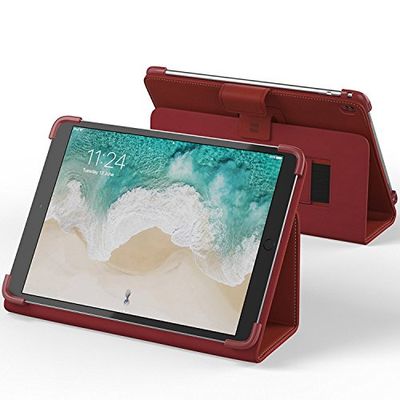 The Snugg B071FTLB12 Thermoplastic Polyurethane Leather Tablet Protective Flip Cover for Apple iPad Pro - Dusty Cedar Red