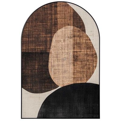 CUADRO LIENZO MARCO MADERA NAT URAL 80X120CM MANCHAS MARR N