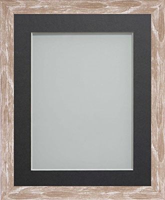 Frame Company Camber Range Brown Picture Photo Frame with Grey Size, 12x10-inch Mounted for 9x7-inch Image