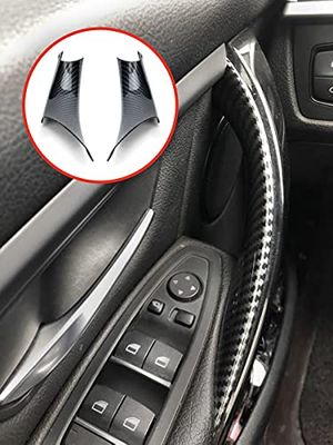 Gelunxin Door Pull Handle Cover for BMW 320,328,330,335,M3 2012-2018 & BMW 428, 435,M4 2014-2017 (Left Front+Right Front, Carbon Fiber)