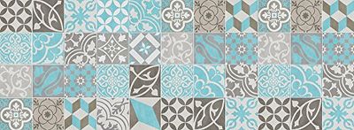 Viniliko Tapis Antique, Vinyle, Turquoise, 66 x 180 x 3 cm