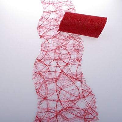 Deko AS GmbH sizoweb Mesa Banda Onda patrón Rojo Aprox. 12,5 cm Rollo de 25 m 64 W 009 de R