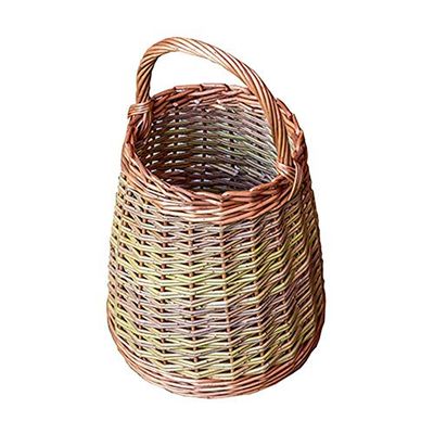 Red Hamper Small Wicker Berry Collecting Basket, Brown, Length 23 x Width 23 x Height 25cm
