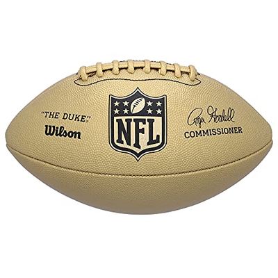 Wilson NFL Duke Metallic Edition Ball WTF1826XB, Unisex American football balls, gold, 9 EU