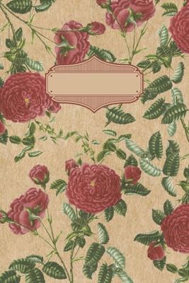 Vintage Notebook College Ruled - Vintage Floral Pattern | Notebook for Teenagers College Notebook | Vintage Aesthetic Notebook