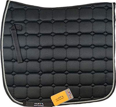 HKM Sports Equipment GmbH – Madrid Zadel & Hoofdstel, Unisex, Schabracke -Madrid-, zwart