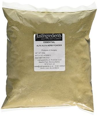 JustIngredients Essentials Alfalfa Herb Powder 500 g (Pack of 2)