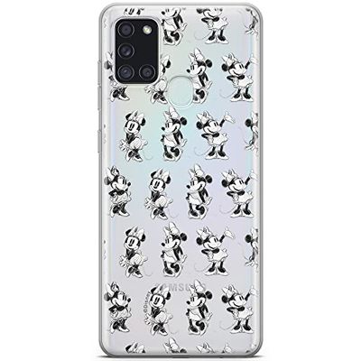 ERT GROUP mobiltelefonfodral för Samsung A21s originalt och officiellt licensierat Disney mönster Minnie 018 optimalt anpassad till formen på mobiltelefonen, gedeeltelijk transparant