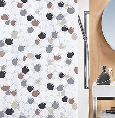 Spirella PEVA Rideau de Douche PEVA Dido 180x200cm Gris & Marron