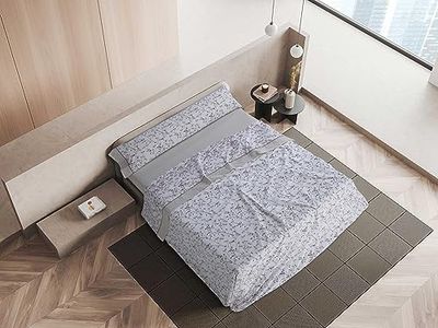 MANTAS MORA - Set of combined cotton sheets + pillowcases - 3/4 pieces - 144 thread count - interseason pattern - Model M89