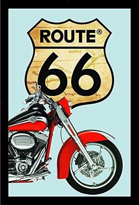 Close Up Route 66 - Specchio Red Bike, 22 x 32 cm
