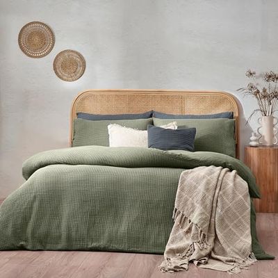 Yard Set di coperture per piumini in cotone con waffle con roba da cantiere