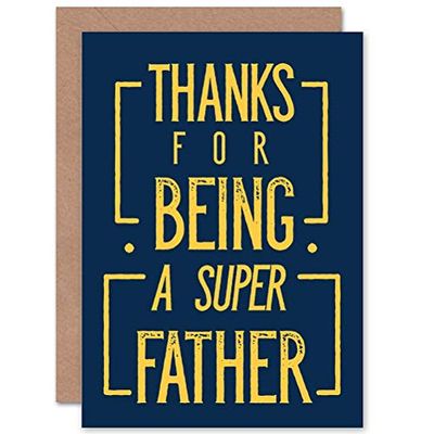 Wee Blue Coo FATHERS' DAY SUPER THANKS NEW ART GREETINGS GIFT CARD