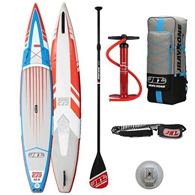 JBAY.ZONE RUSH CJ2 12'6 inch 380 x 71 x 15 cm Racing SUP Board compleet met accessoires