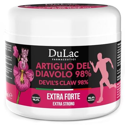 Dulàc, Artiglio del Diavolo 98% Gel Forte 500ml, Gel Corpo Rinfrescante con Zenzero, Mentolo e Curcuma, Sollievo Pelle Stressata con Tensioni Muscolari e Articolari, Pre e Post Sport, Made in Italy