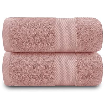 GC GAVENO CAVAILIA Extra Large Bath Sheet 2 Piece - 700 gsm Hotel Quality Egyptian Cotton Extra Large Towels 100X 180 Cm - Extra Soft Bathroom Towel - Blush Pink