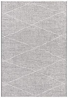 Elle Decor Blois Indoor and Outdoor Rug, Cream anthracite, 115x170 cm