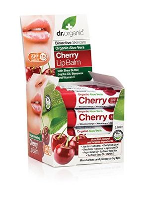 Dr. Organic Set Bálsamo de Labios 16 Uds. Aloe Vera & Cherry 91.2 g