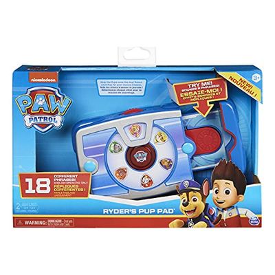 Tableta interactiva Ryder Puppies Paw Patrol con 18 sonidos para niños de 3 años en adelante, solo habla inglés