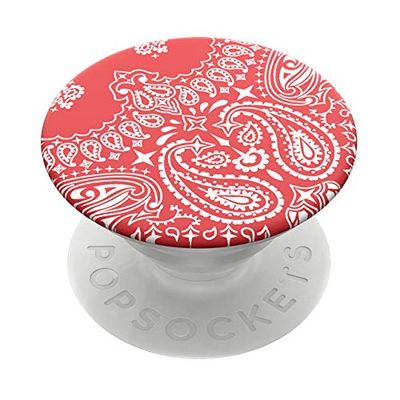 PopSockets PopGrip - Supporto e Impugnatura per Telefoni Cellulari e Tablet con Un Top Intercambiabile - Red Bandana