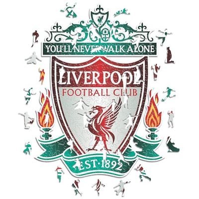 Iconic Puzzles, Liverpool Logo, Prodotto Ufficiale, Puzzle di Legno per Adulti e Bambini, Legno 100% Sostenibile, Taglia L 500 Pezzi
