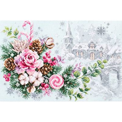 Magic needle 100-244 ZW - Juego de punto de cruz con diseño navideño (algodón, 32 x 22 cm), multicolor
