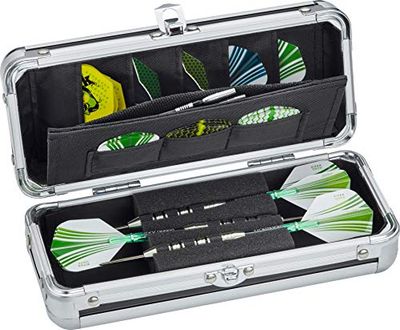 Casemaster GLD Products Sole - Capa de alumínio para dardos de perfil fino com capacidade para 3 dardos de ponta de aço e ponta macia, possui bolsos integrados para outros acessórios, cor