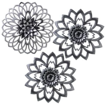 Alexandra House Living Decorazione da Parete acrilica di plastica melammina Specchio 3 Pezzi