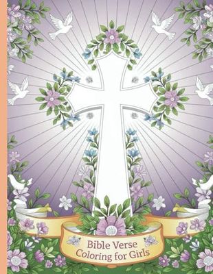 Light Purple Bible Verse Coloring Book for Girls (Ages 7-12) With Flowers | Christian Coloring Book for Sunday Church, Mass, and Holidays with a ... to Colour, Activity Book for Young Girls