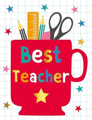Piccadilly Greetings Beste leraar bedankkaart - 8 x 6 inch