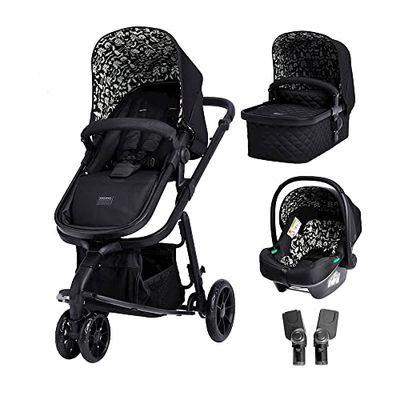 COSATTO GIGGLE 3 en 1 - Une Pousette 3 en 1 avec le trio - Pousette Canne, un Landau avec une nacelle et une Siège Auto bébé iSize inclus, Fonction Allongée et Accessoires