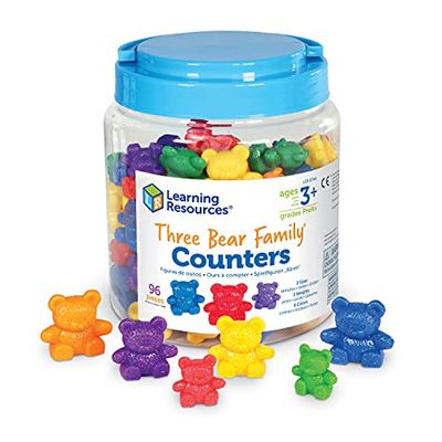 Learning Resources - Set de Ositos de Distintos tamaños y Pesos (69 Unidades), Colores Variados