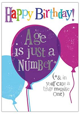 Danilo Promotions LTD L'âge est juste un numéro, carte d'anniversaire pour